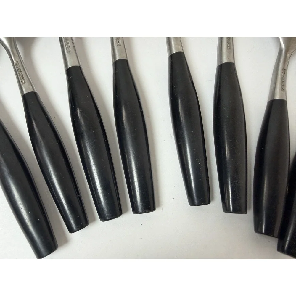 MCM Flatware 4 Dinner Forks 4 Salad AHC Japan after Dansk Kongo Pattern